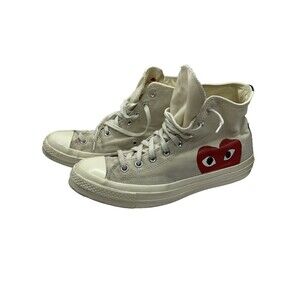 Converse x Comme des Garcons PLAY Chuck 70 High Top Off White Heart Shoes Sz 10